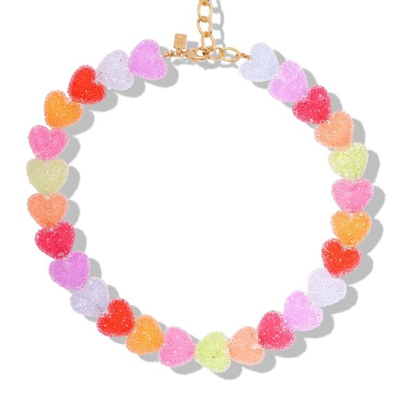BEST CRYSTAL HAZE Jelly Heart Necklace Colorful - Picture 2 of 3